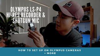 OLYMPUS LS-P4 | HI Res Audio Recorder & Shotgun Mic SETUP on Olympus Cameras