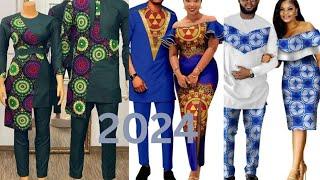 2024 TRENDS IF AFRICAN COUPLE PAGNE DRESS STYLISH DRESSES FOR COUPLES  