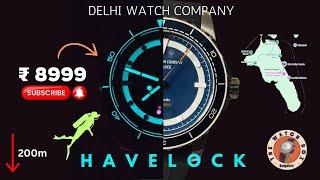 Detailed review of DWC Havelock Blue | #thewatchbox #havelock #diverwatch #indian #automatic #200m