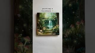 enchanted waterfalls | acrylic painting #art #artwork #paint #acrylics #beginnerpainting