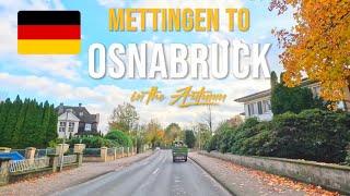 Driving in Germany  from Mettingen to Osnabrück in November 2023