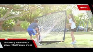 Net Playz Portable Easy Fold-Up Lacrosse Goal, 4ft x 4ft or 6ft x 6ft