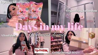 VLOG : calico critters, running errands, unpacking, haul, opening boxes, & online purse shopping