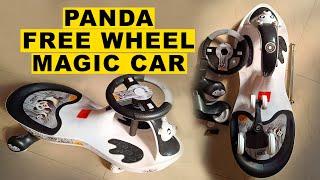 Best Panda Free Wheel Magic Car Swing Car With Music   Panda Car Installation