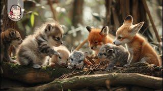 4K CUTE WILD BABY ANIMALS | 11 Hours of JAZZ - Relax Your Mind with Sweetness World | #CutiePieces