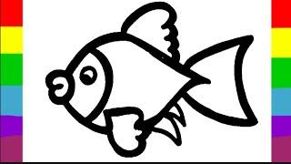 Cute fish| Cute fish drawing| How to draw a very cute fish step by step||