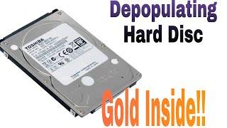 Depopulating a laptop hard disc | Where is the gold | Gold Recovery