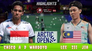 Highlight  Lee Zii Jia (MAS) vs (INA) Chico Aura Dwi Wardoyo Badminton Arctic Open Mens Singles