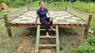 Trieu Mai Huong: How to make a Complete Two-Tier Bamboo Floor | Mountain life - Ep.230