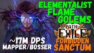 (Updated 3.25 POB) POE Elementalist Flame Golems Build , 17M DPS, Mapper/Bosser