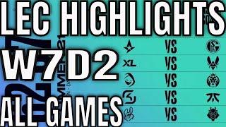 LEC Highlights ALL GAMES W7D2 Summer 2021