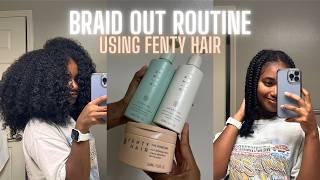 Braid Out Routine For Curl Definition Using Fenty Hair Products | Quick and Easy