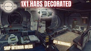 Starfield | ALL 1x1 Ship Habs Decorated (Ship Interior Ideas)
