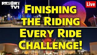 Live: FINISHING the RIDING EVERY RIDE Challenge at Walt Disney World - Live Stream