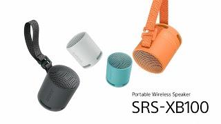 ワイヤレスポータブルスピーカー:コンパクトボディに、確かな低音とクリアなサウンド:SRS-XB100【ソニー公式】