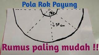 Cara membuat pola ROK PAYUNG #pola