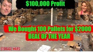 $100,000 PROFIT We Bought 100 Amazon Pallets for $2000 Storage Wars