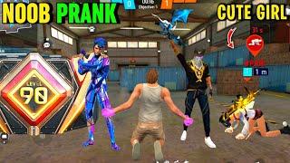 Noob Prank With Worldchat Cute Girl  100 Level Hip Hop Girl लेकिन Ye Kya हुआ  Garena Free Fire 