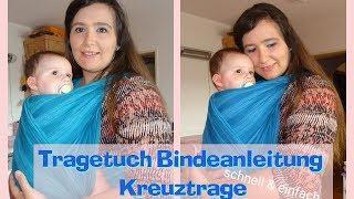 Tragetuch Wickeltechnik Kreuztrage| Bindeanleitung| Vivis Traglinge| Anleitung| Didymos|Tutorial