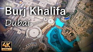 Burj Khalifa At The Top Sky View, Dubai Mall and the surrounding area / Dubai UAE / 4K