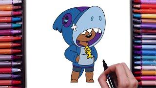 How to Draw Leon from Brawl Stars | Shark Leon |  Step By Step Easy Drawing Tutorial