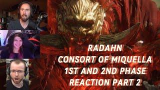 Elden Ring - Streamers Reaction to Radahn Consort of Miquella Part 2 (Gameplay and Build at the End)