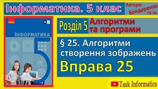 § 25. Алгоритми створення зображень | 5 клас | Бондаренко