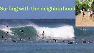 Ep 9: CRAZY CROWDED SURF SESSION ON THE NORTH SHORE