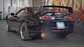 1000HP Toyota Supra BIG TURBO by Garage52 | 9000rpm 2JZ Sound, Flames & Turbo Flutter Noise!