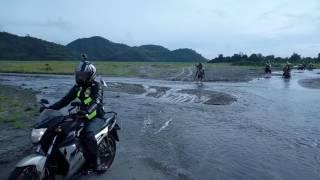 SZ Riders Philippines braving the lahar of Capas, Tarlac