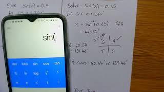 Solving trig equations equal to a positive value