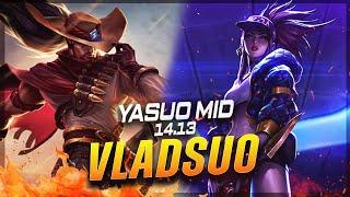 VladSuo - Yasuo vs Akali MID Patch 14.13 - Yasuo Gameplay