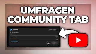 Youtube Umfragen machen  - Community Tab freischalten | Tutorial