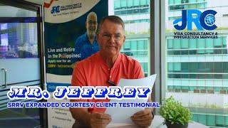 SRRV Expanded Courtesy Client Testimonial - JRC Visa Consultancy & Immigration Services