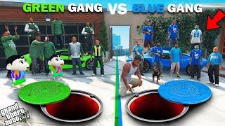 Franklin Blue Gang VS Shinchan Green Gang Secret Bunker Challenge In GTA 5!