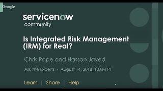 8/14 Ask the Experts: Is Integrated Risk Management (IRM) for Real?