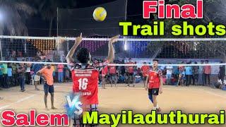 Erode 20000rs match | Final trail shots | Mayiladuthurai vs Salem | Mr Love Volleyball