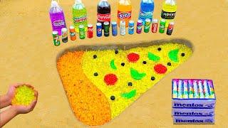 Satisfying Video l How To Make Rainbow Pizza Cake with Orbeez, Different Fanta, Coca Cola and Mentos