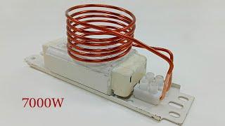 How to make 220V 7000w free energy generator using Lightbulbs And transformer with 100% copper wire