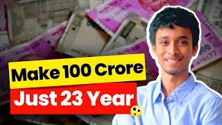 100 CRORE  Startup in Age 23 | Earn From Stock Market #Shorts