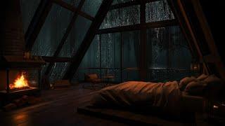 It's raining out cold forest️Tonight I just wanna sleep in A Cozy Attic Bedroom w/ fireplace