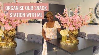 Organise our snack station with me | snack station | Jars and basket | Adiat Oke