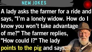 Farmer's Ride: A Laugh-Out-Loud Encounter with a Cautious Lady!: Funny jokes of the day