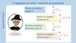 Programmes de calcul 2 Questions flash