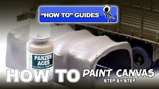 PAINTING CANVAS USING VALLEJO'S PANZER ACES ACRYLICS