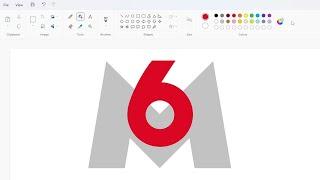 How to draw the M6 (TV channel) logo using MS Paint | How to draw on your computer