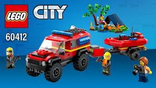 LEGO City 4x4 Fire Truck with Rescue Boat (60412)[301 pcs] Building Instructions @TopBrickBuilder