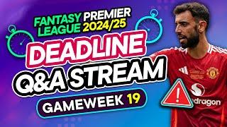 FPL GW19 LIVE DEADLINE STREAM  Best Fernandes Replacements...  | Fantasy Premier League 2024/25