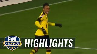 Aubameyang gets brace after great backheel assist from Reus | 2016-17 Bundesliga Highlights