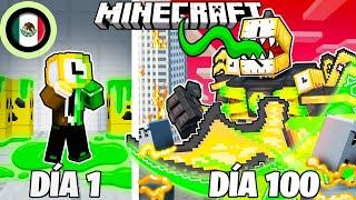 ¡Sobreviví 100 DÍAS como un CLOCKMAN ZOMBIE en Minecraft HARDCORE!